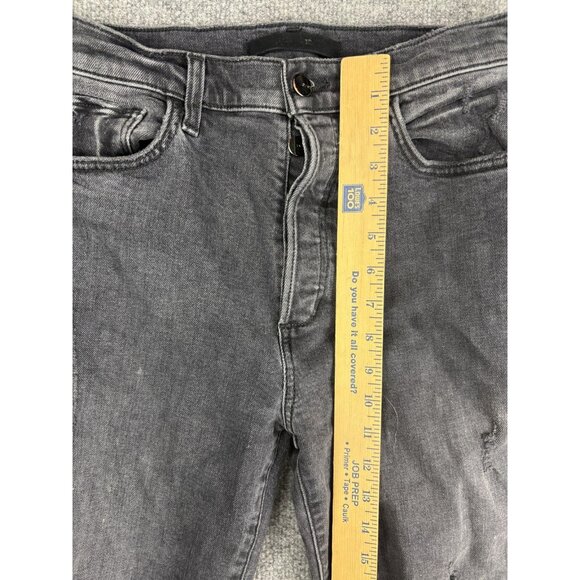 Joe's Jeans Jeans Womens 27 Washed Black The Honor High Rise Straight Distressed - Picture 5 of 10